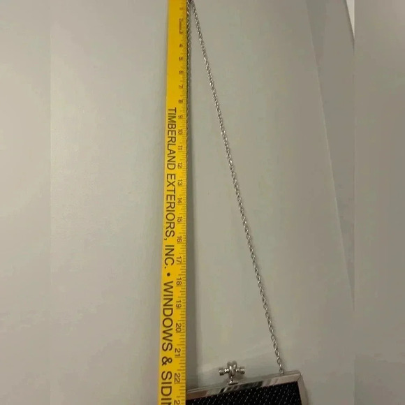 Jessica McClintock Black Beaded Shoulder/Crossbody or Clutch Purse Never used - Picture 10 of 10